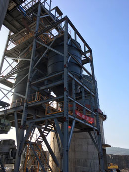 懷遠中聯水泥機制砂設備鋼結構加工