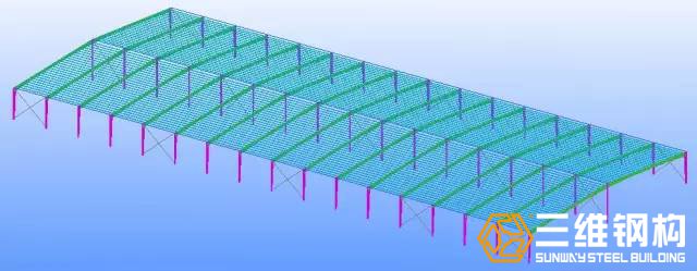 屋架安裝完成。